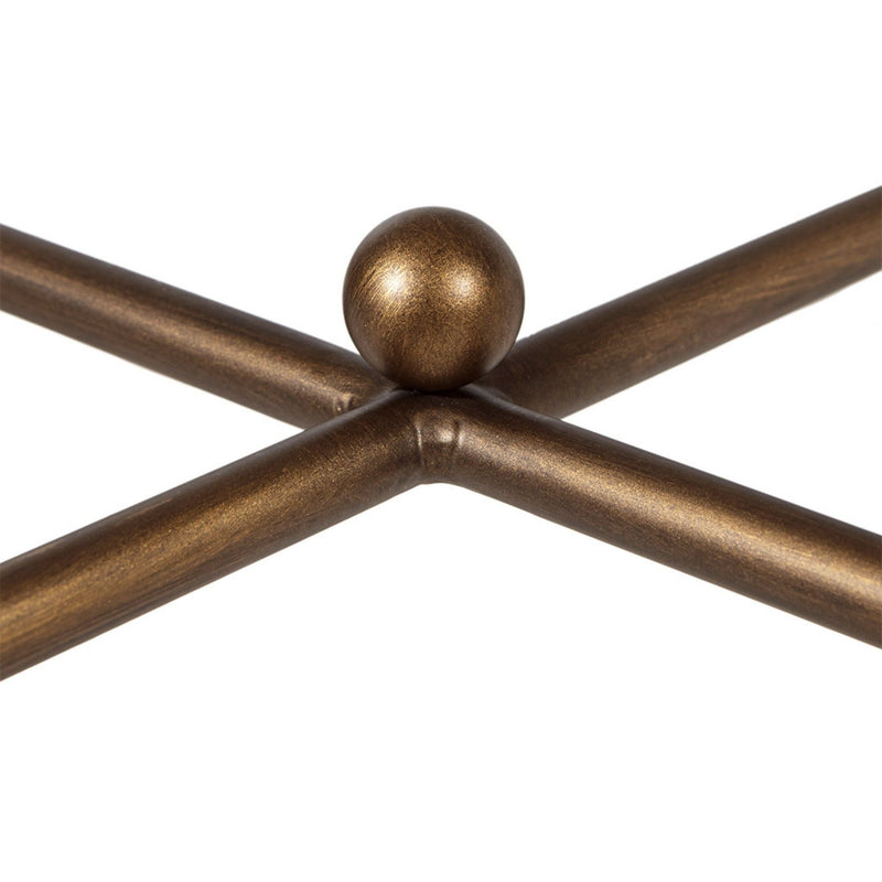 Metal Rectangle Coffee Table with Tempered Glass Top - Bronze, photo 6 of 7
