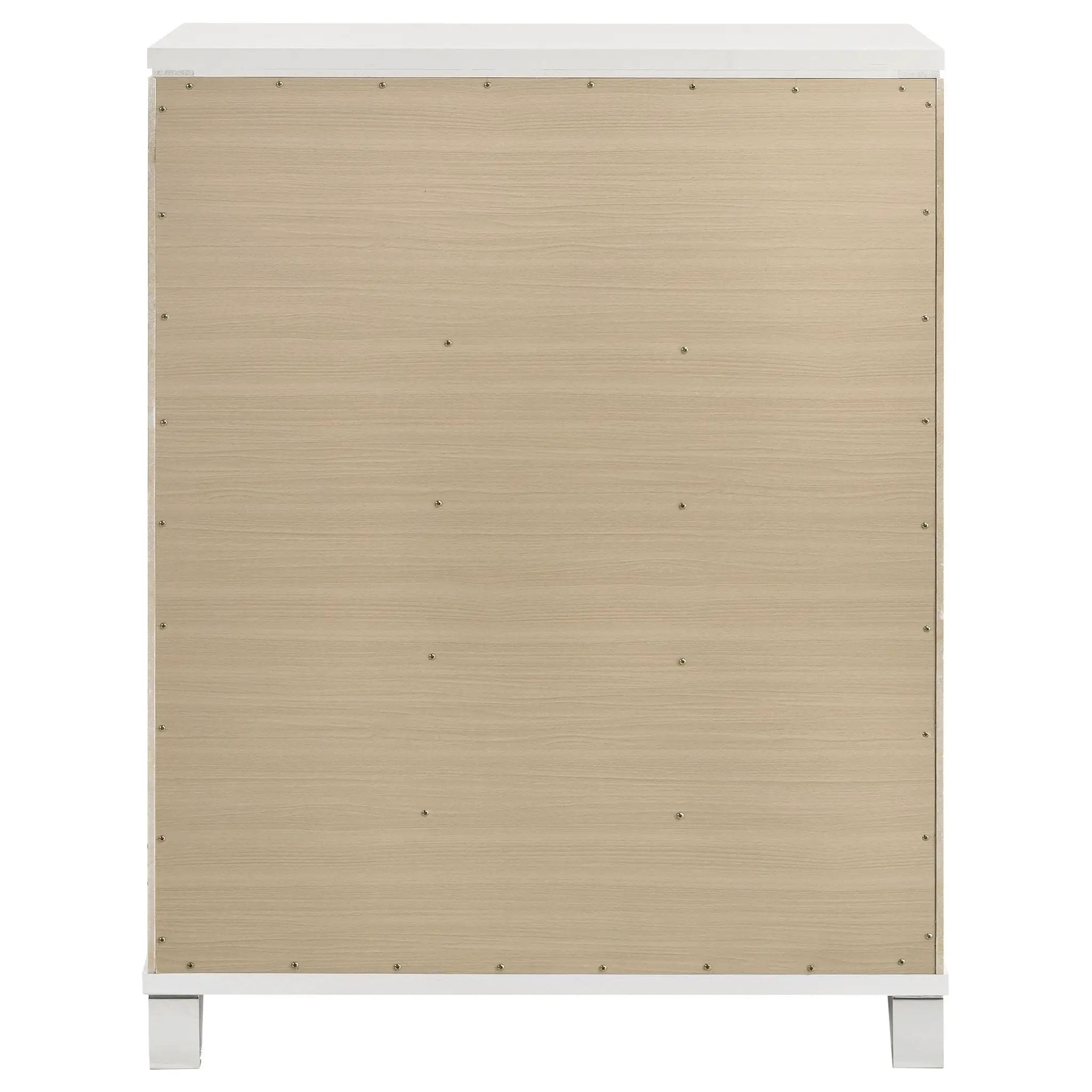 Marmore 5-drawer Bedroom Chest of Drawers White by Unique Piece Furniture