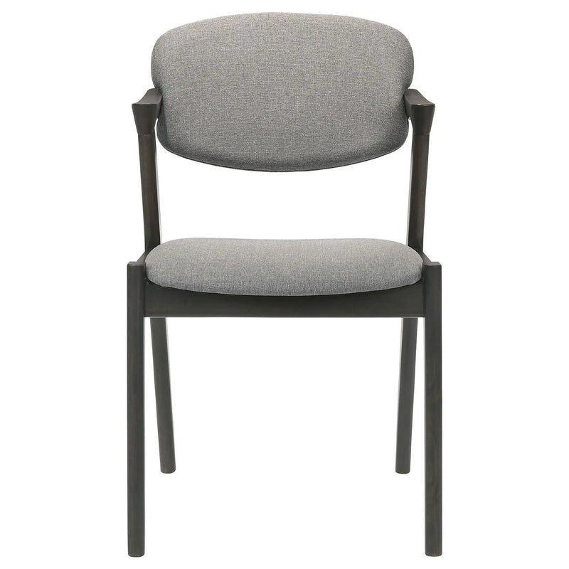 Stevie Padded Wood Dining Arm Chair Black (Set of 2) by Unique Piece Furniture