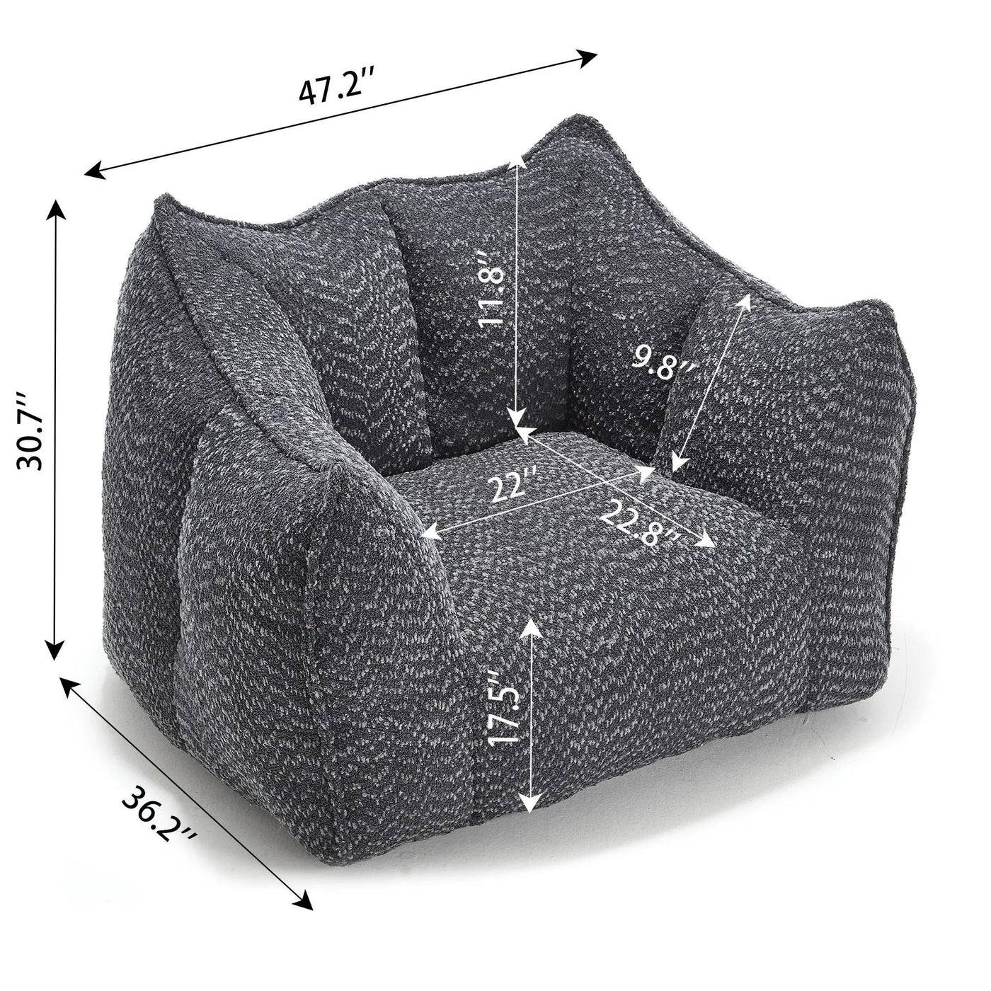 Comfortable Chenille Sofa Chairs With Highly Resilient Foam by HouseOfZazla