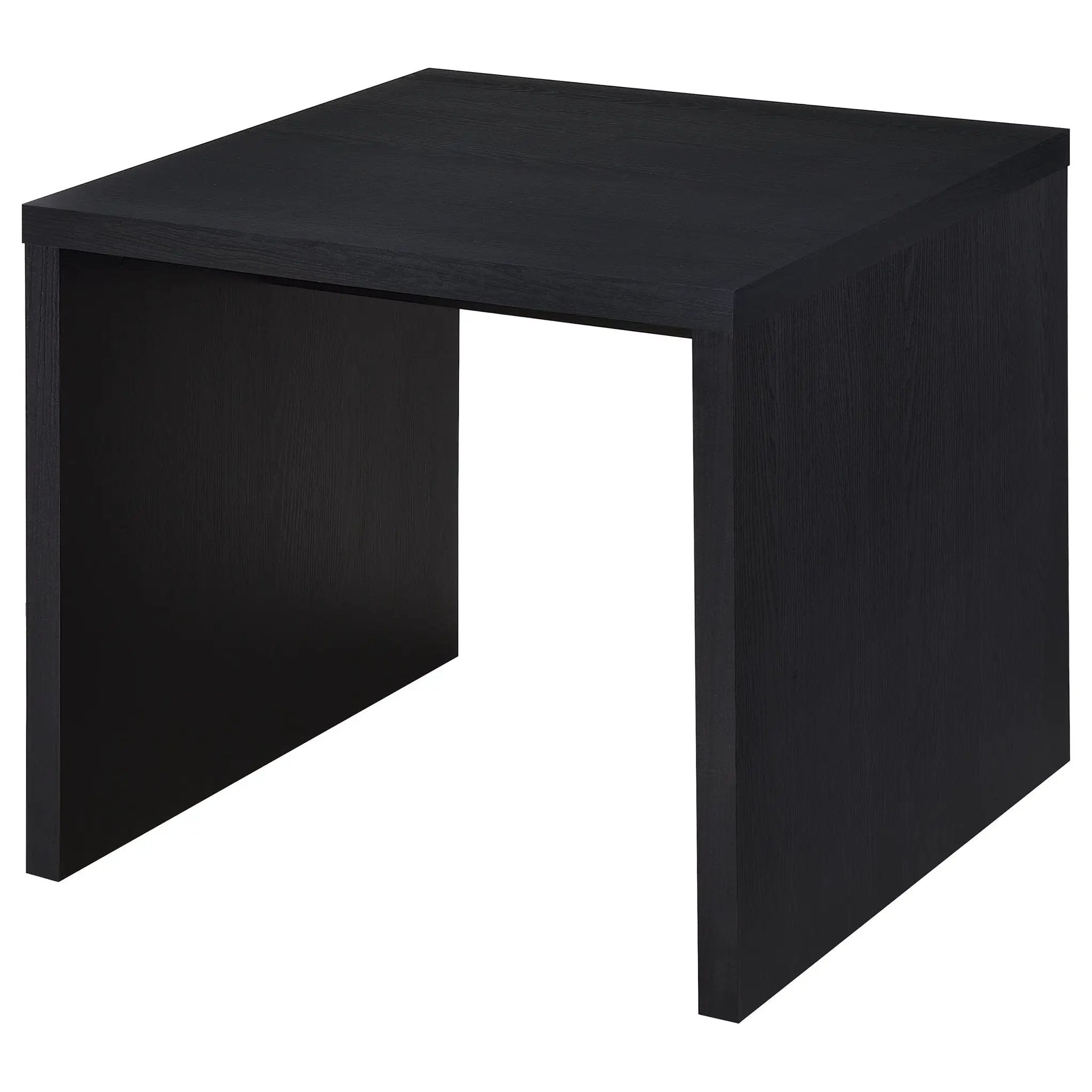Knapp Engineered Wood Square Side End Table Black by Unique Piece Furniture