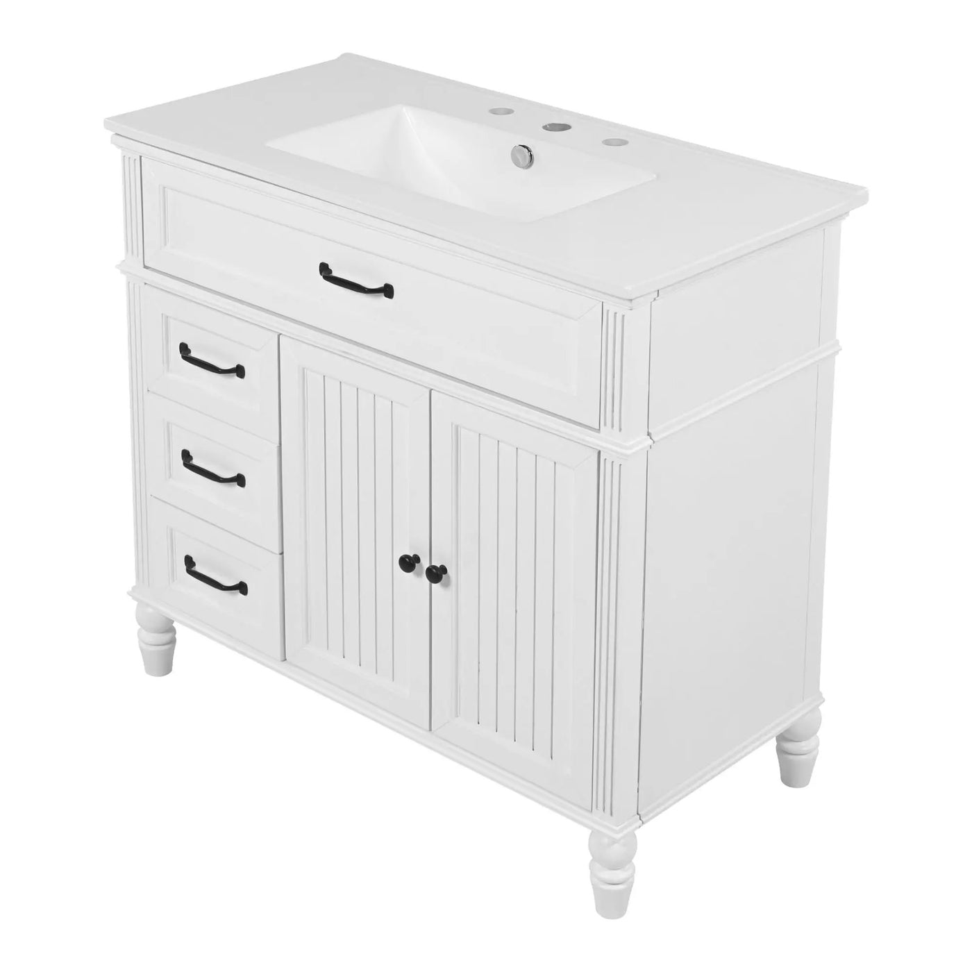 Bathroom Vanity With Sink, Freestanding Cabinet & Drawers by HouseOfZazla