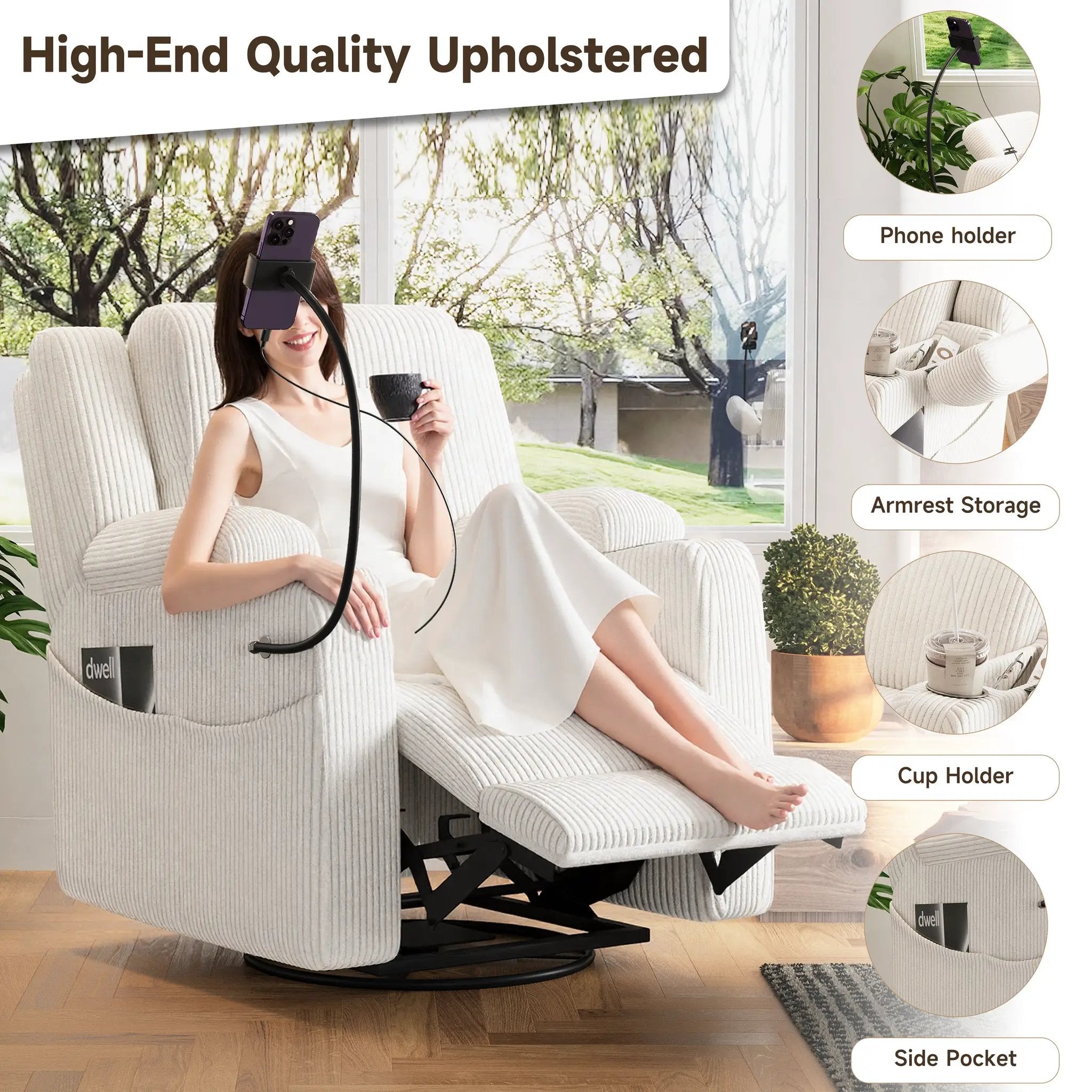 Electric Power Recliner Chair with Heat and Massage by HouseOfZazla