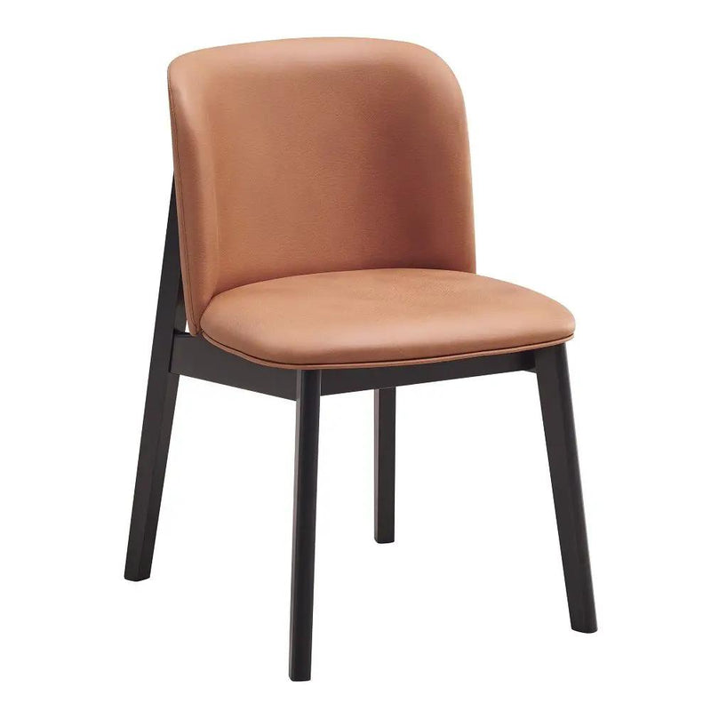 Eliora - Side Chair (Set of 2) - Camel Polish Microfiber & Black by Unique Piece Furniture