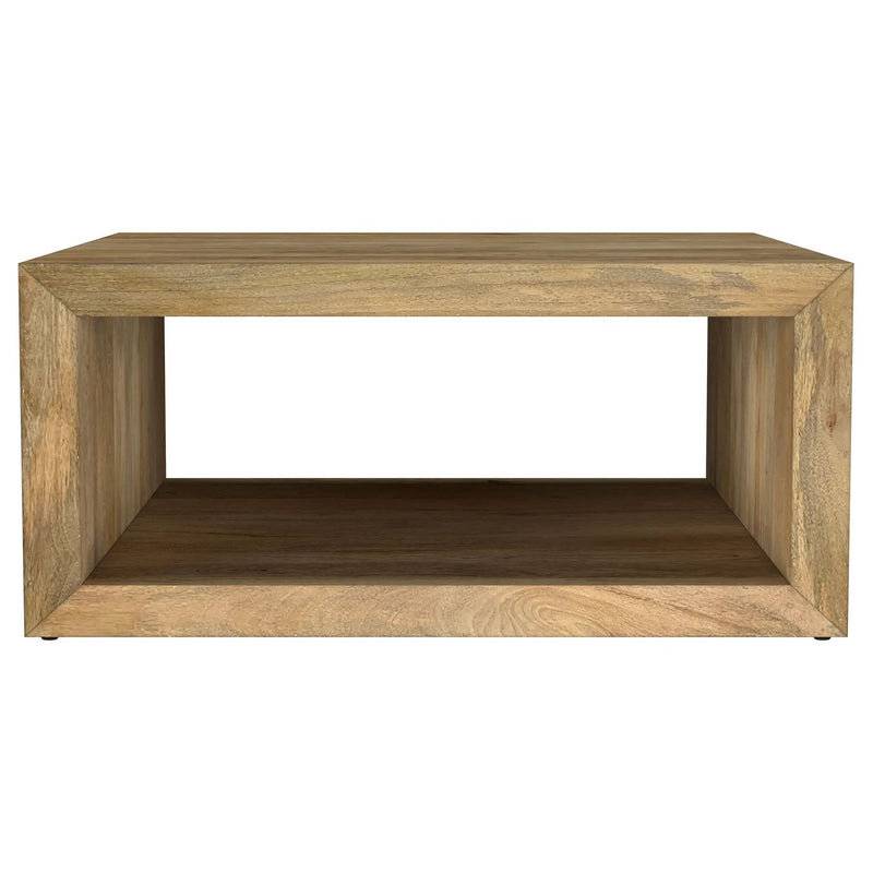 Benton Square Solid Mango Wood Coffee Table Natural by Unique Piece Furniture