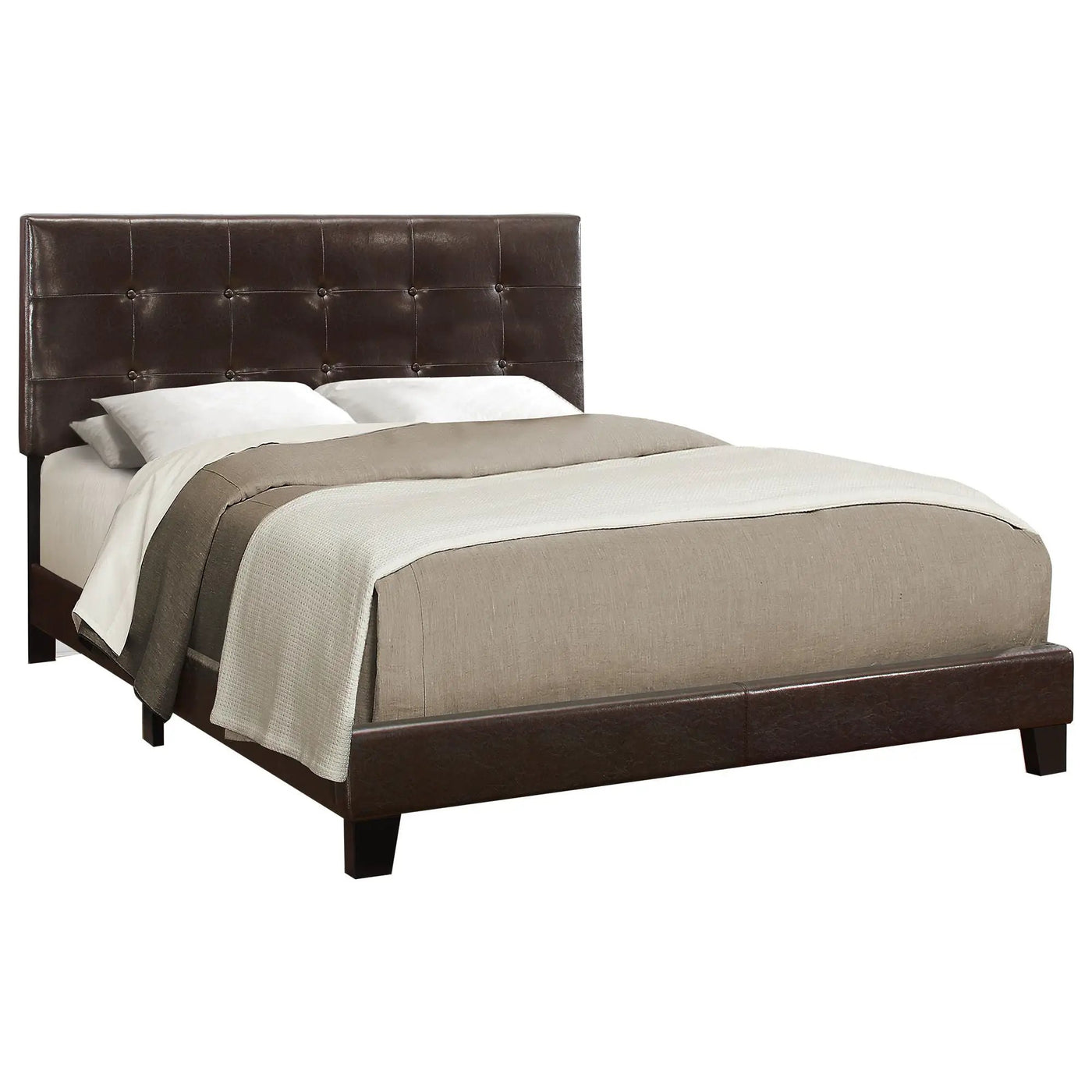 Transitional Upholstered Bed Frame by HouseOfZazla