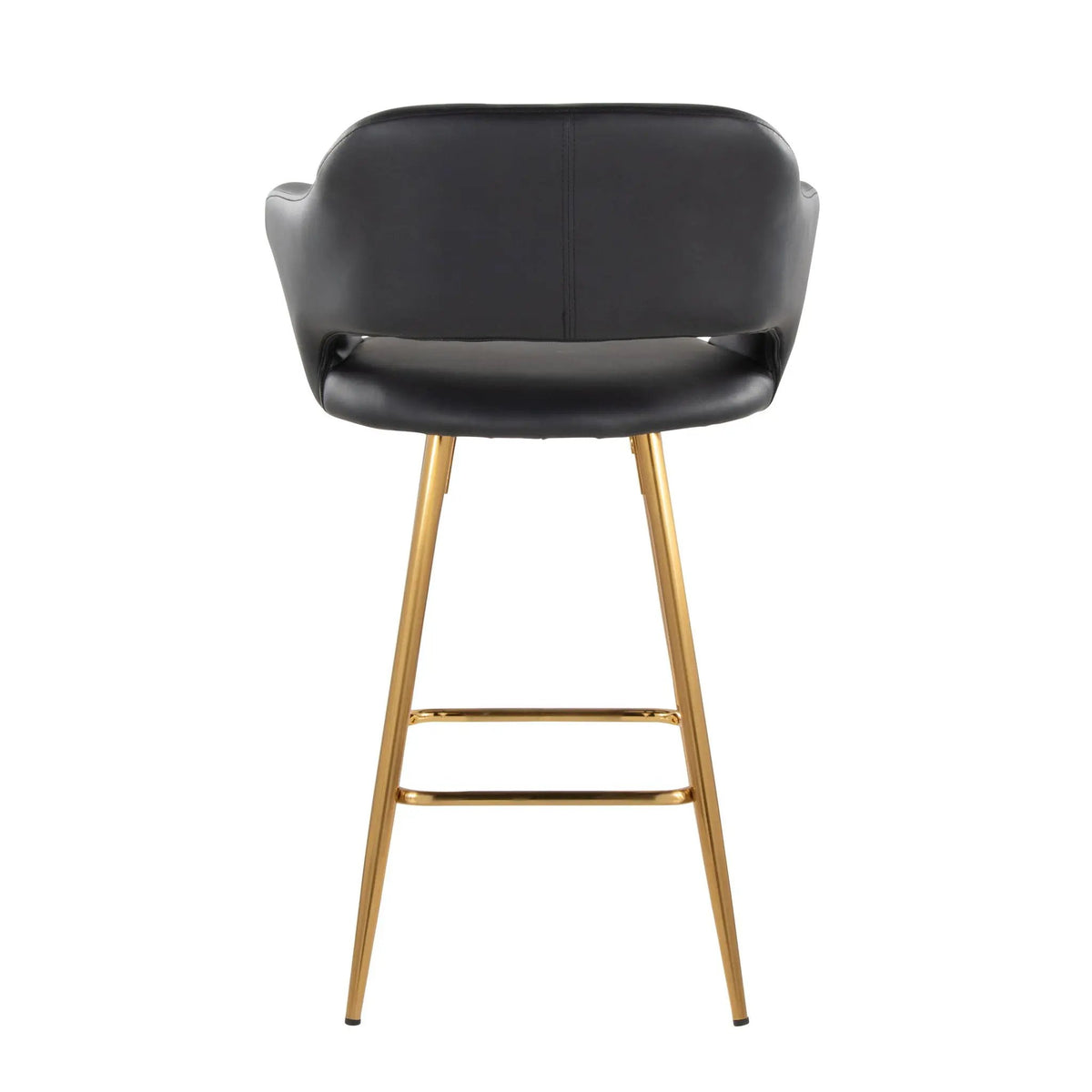 Margarite - Contemporary Fixed Height Counter Stool With Footrest (Set of 2) With Square by HouseOfZazla