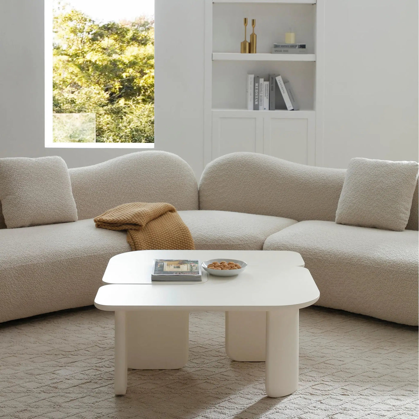 L-Shape Coffee Table For Living Room by HouseOfZazla