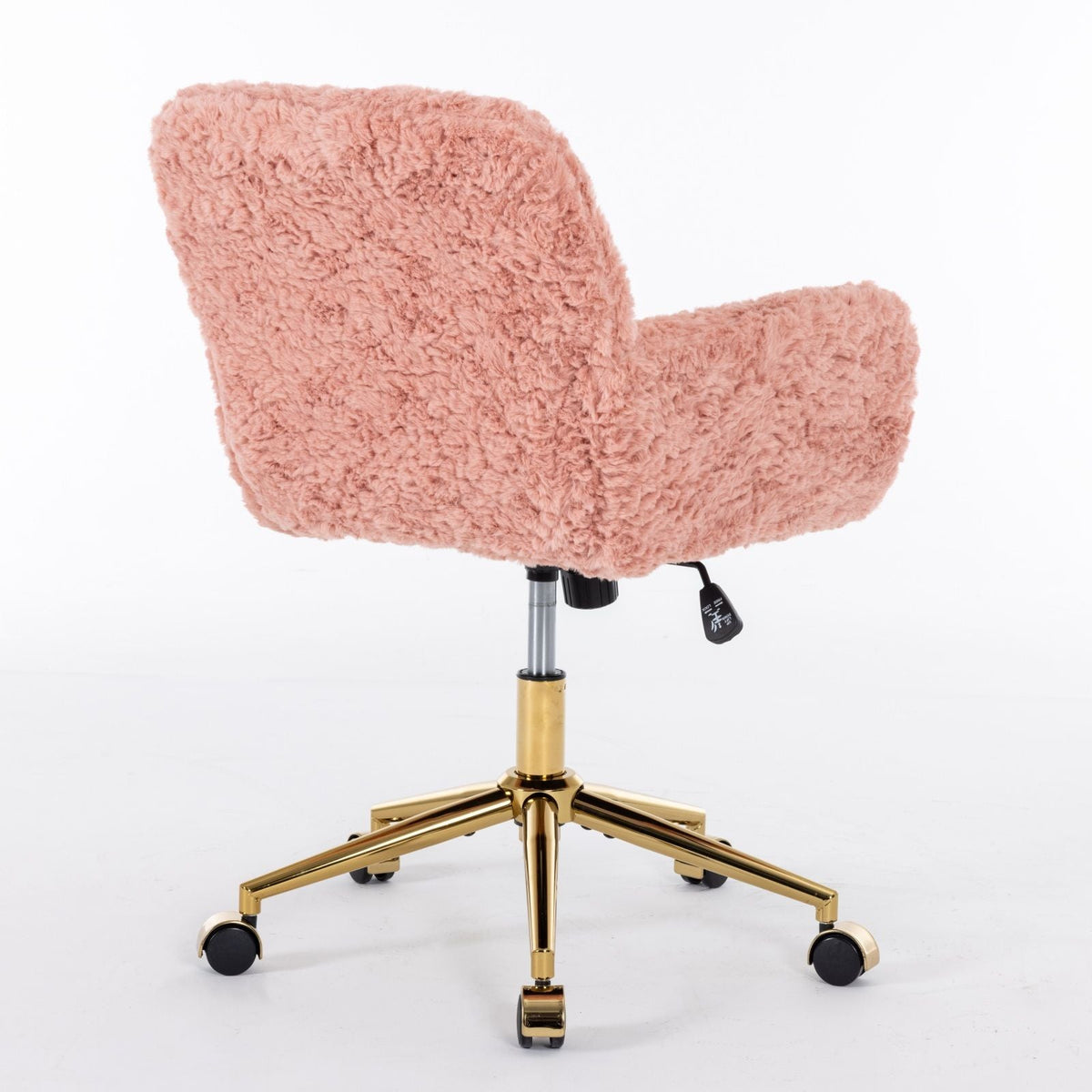 Office Chair, Artificial Rabbit Hair Home Office Chair With Metal Base, Adjustable Desk Chair Swivel Office Chair, Vanity Chair, photo 24 of 39