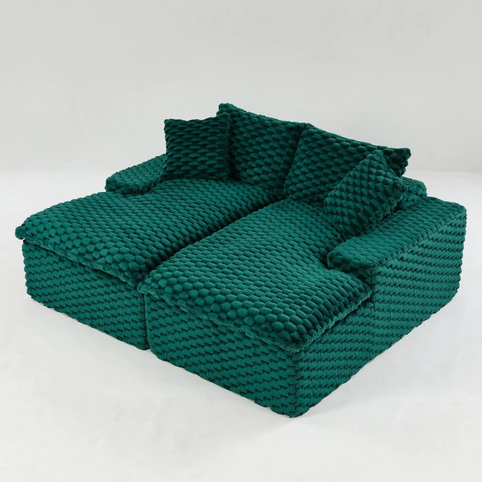 Double Chaise Lounge With Full Compressed Sponge by Unique Piece Furniture