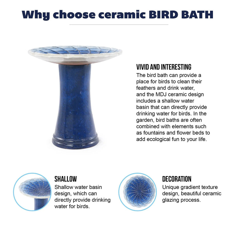 Handmade Glazed Ceramic Bird Bath by HouseOfZazla