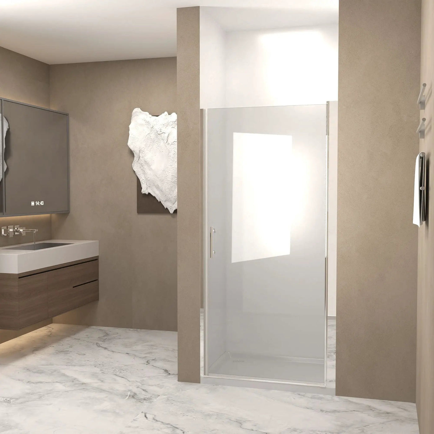 Shower Door With Glass And Explosion Proof Safety Film by HouseOfZazla