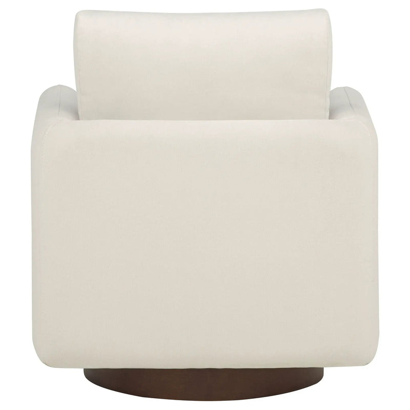 Iris Fabric Upholstered Swivel Accent Chair Ivory by Unique Piece Furniture