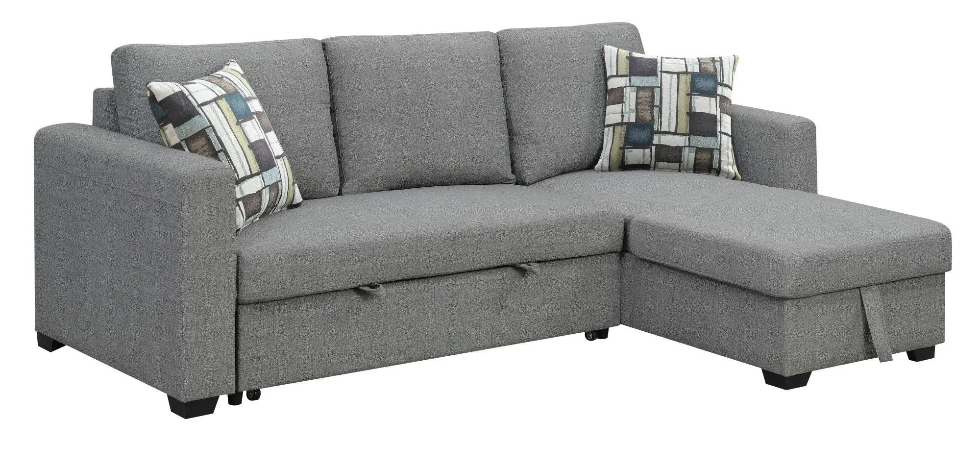Pensole - Reversible Pop - Up Sleeper Sectional by Unique Piece Furniture
