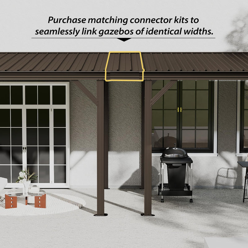 Gazebo Connector Kit for 8ft Width Wall Mounted Gazebos by HouseOfZazla
