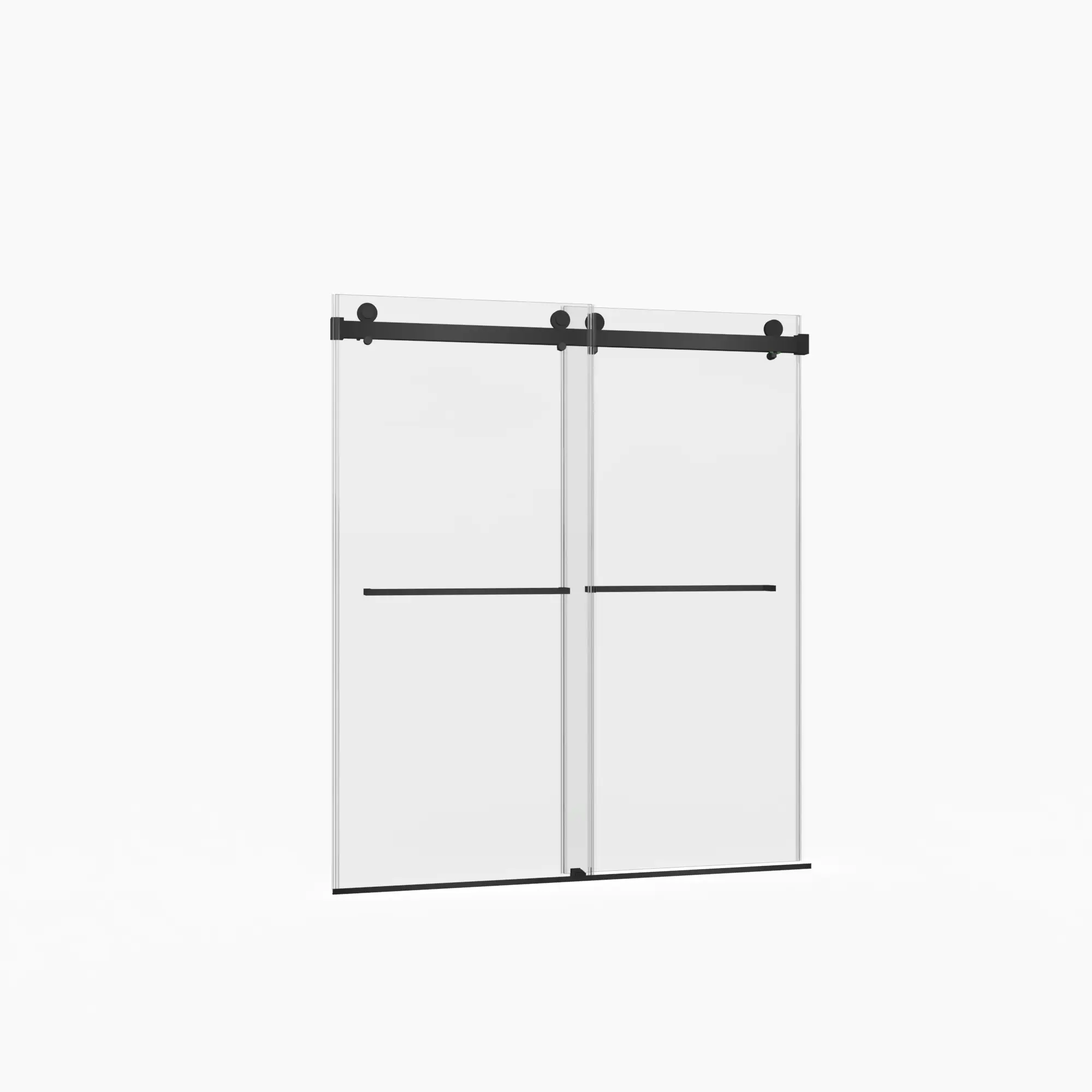 Frameless Double Sliding Shower Door by HouseOfZazla