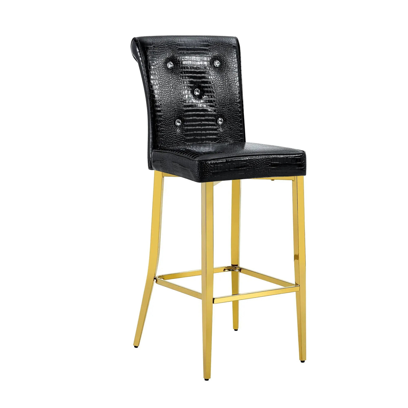 Bar Chairs With Crystal Clasp Design (Set of 2) by Unique Piece Furniture