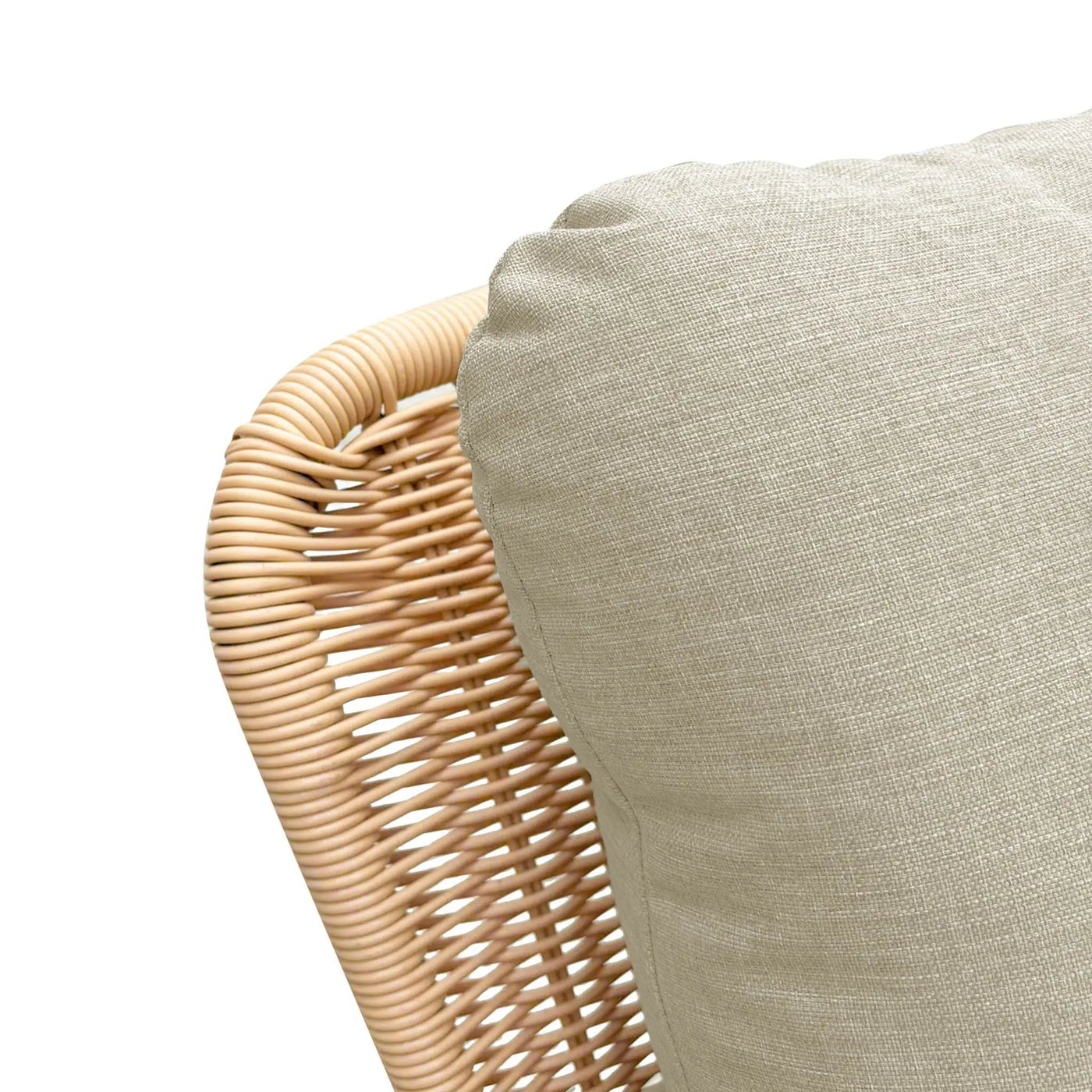 Contemporary Minimalist Wicker Rocking Chair With Soft Cushions And Durable Wooden Frame by HouseOfZazla