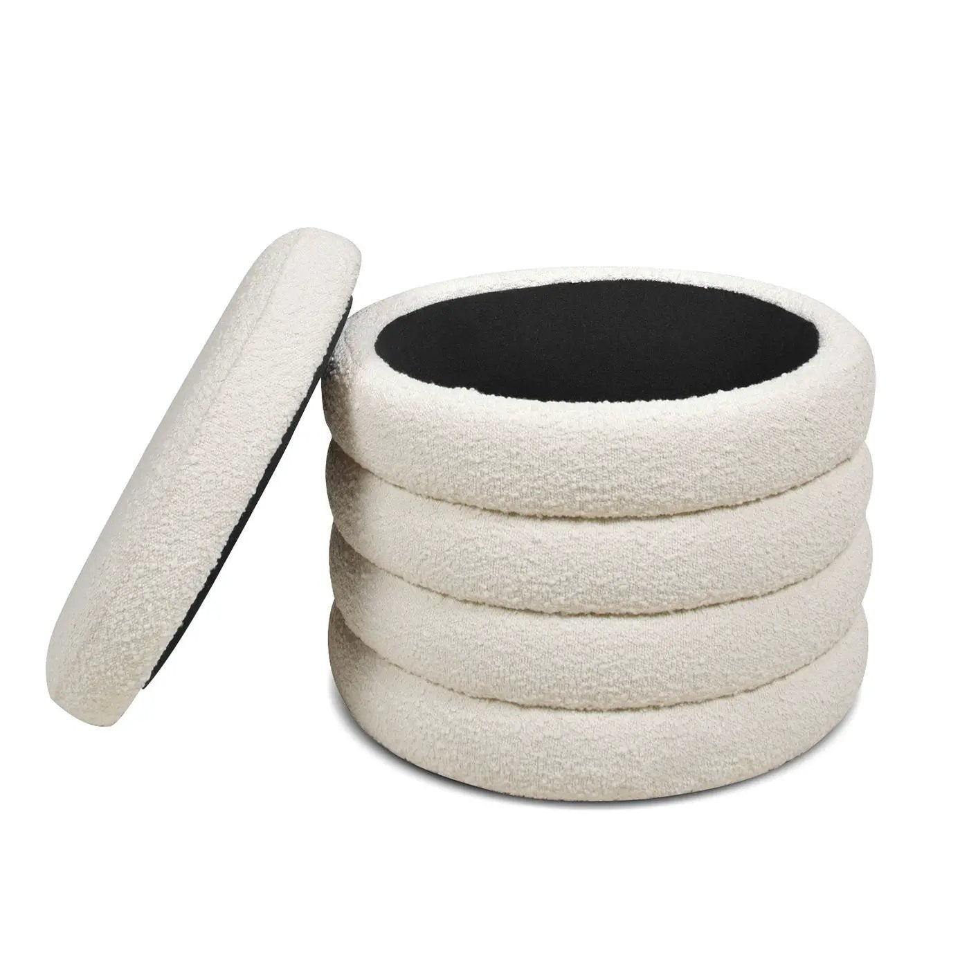 Fuji - Oversized Round Storage Ottoman by HouseOfZazla