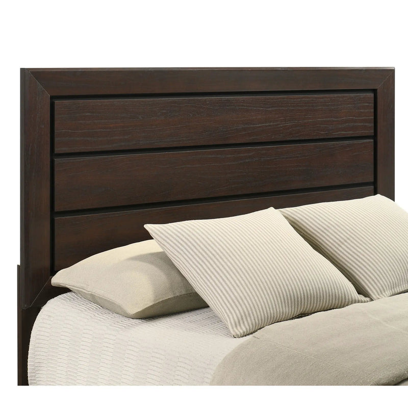 Harrison - Queen Panel Bed - Dark Brown by HouseOfZazla