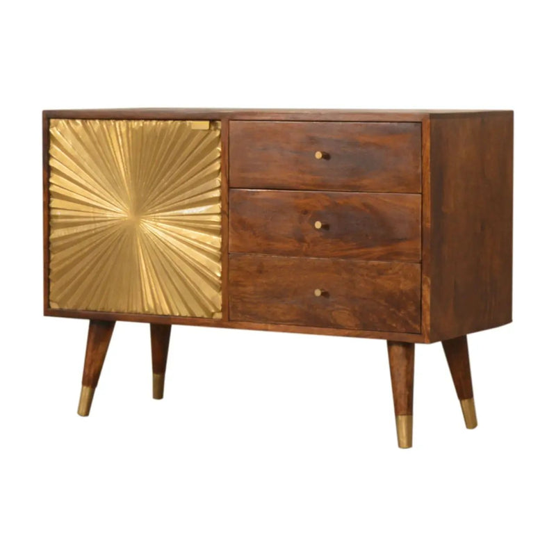Manila - Sideboard, 3 Drawer - Chestnut by HouseOfZazla
