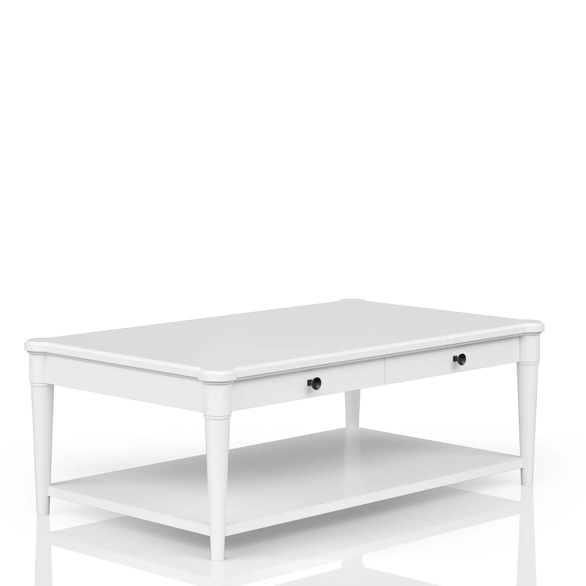 Cocktail Table With Two Storage Drawers And Casters by HouseOfZazla