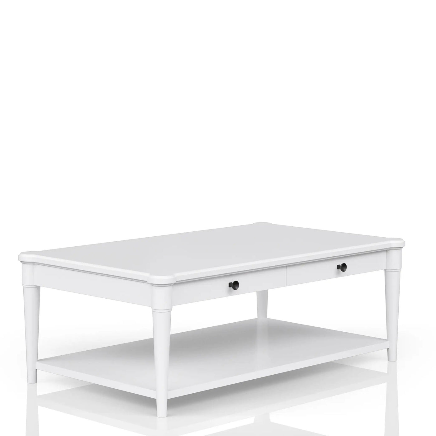 Cocktail Table With Two Storage Drawers And Casters by Unique Piece Furniture