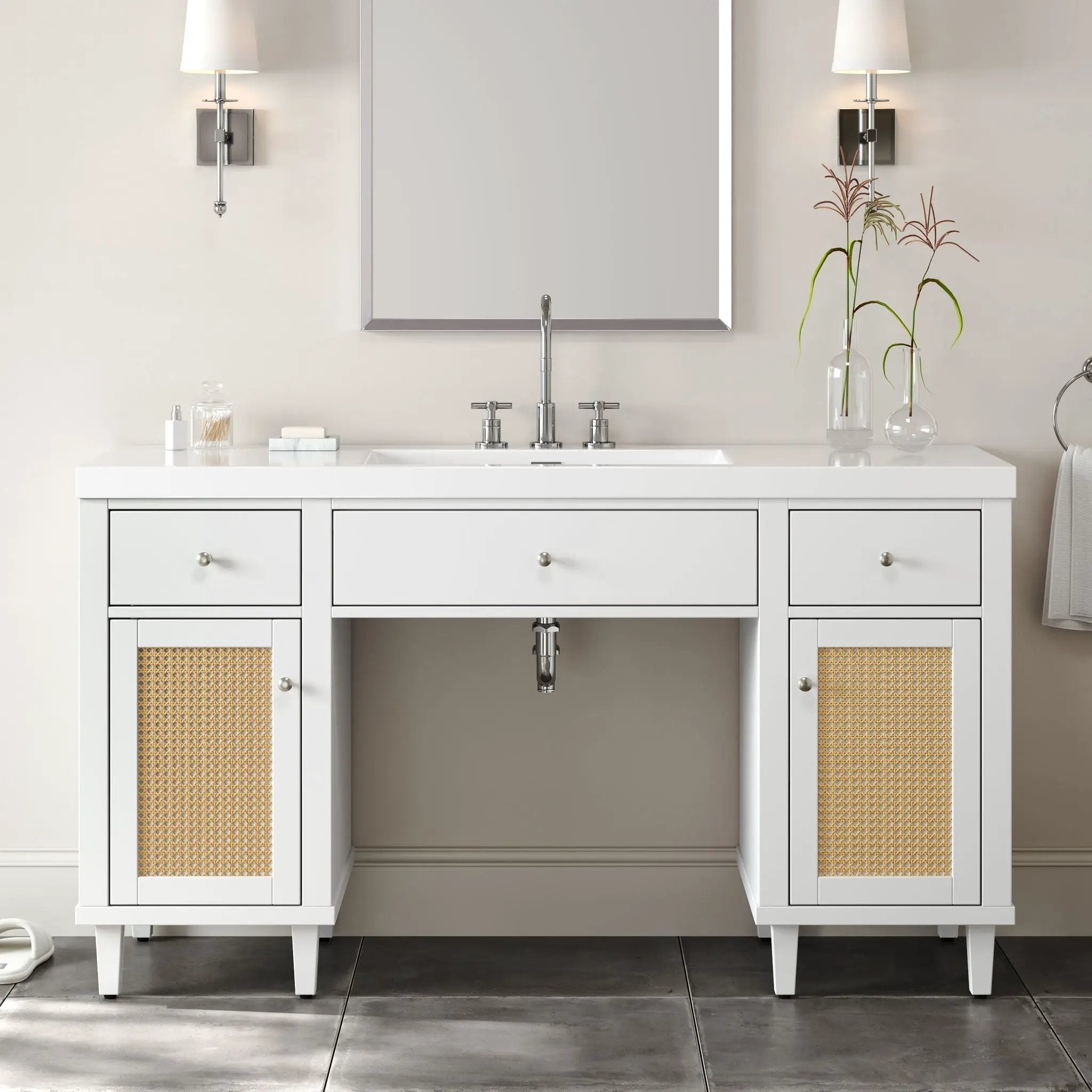 Bathroom Vanity With Sink, Spacious Storage Cabinet by HouseOfZazla