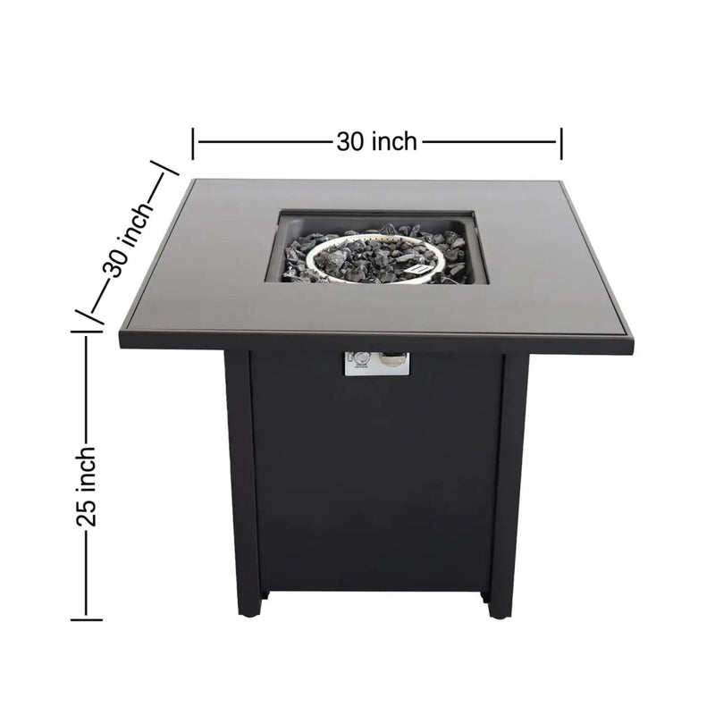 Powder Coated Fire Pit With Top - Black by HouseOfZazla