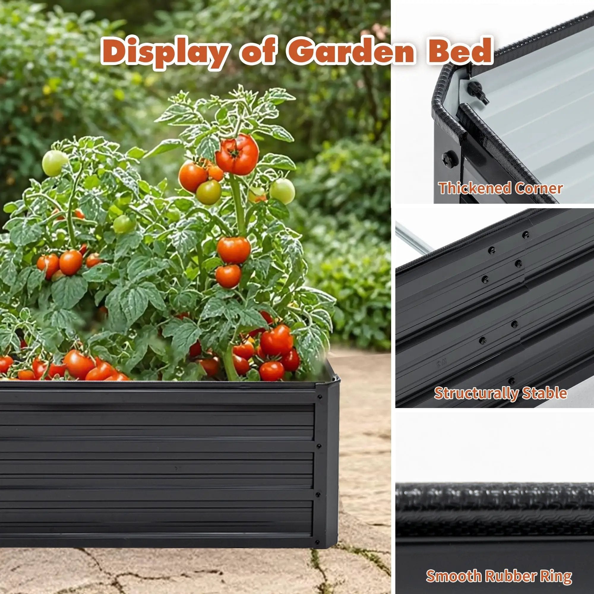 6x3x1 FT Metal Raised Garden Bed Outdoor Planter by HouseOfZazla