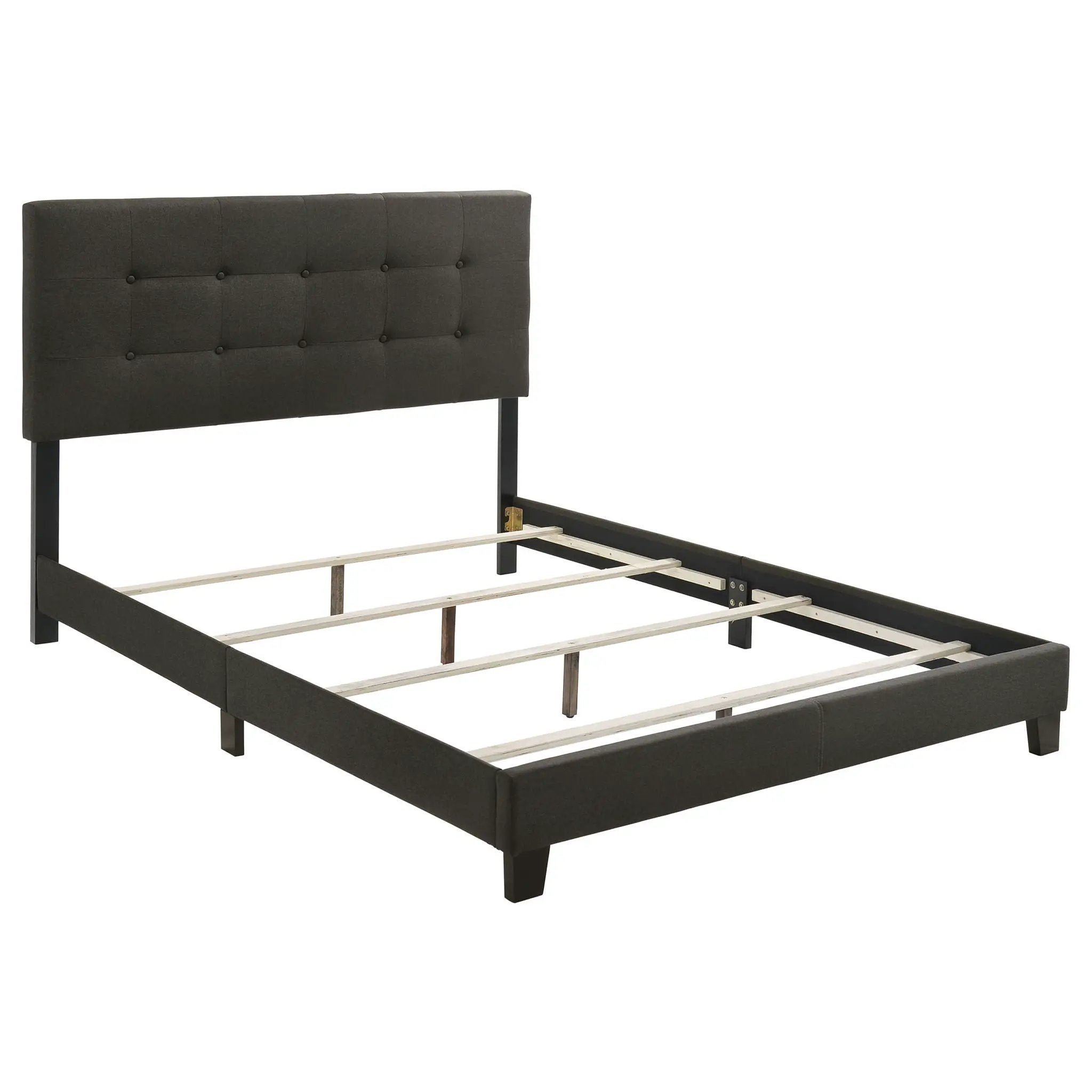 Mapes Upholstered Full Panel Bed Charcoal by Unique Piece Furniture