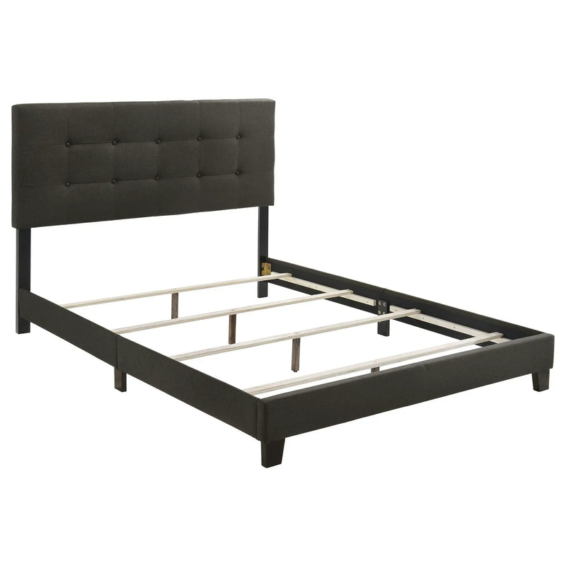 Mapes Upholstered Full Panel Bed Charcoal by Unique Piece Furniture