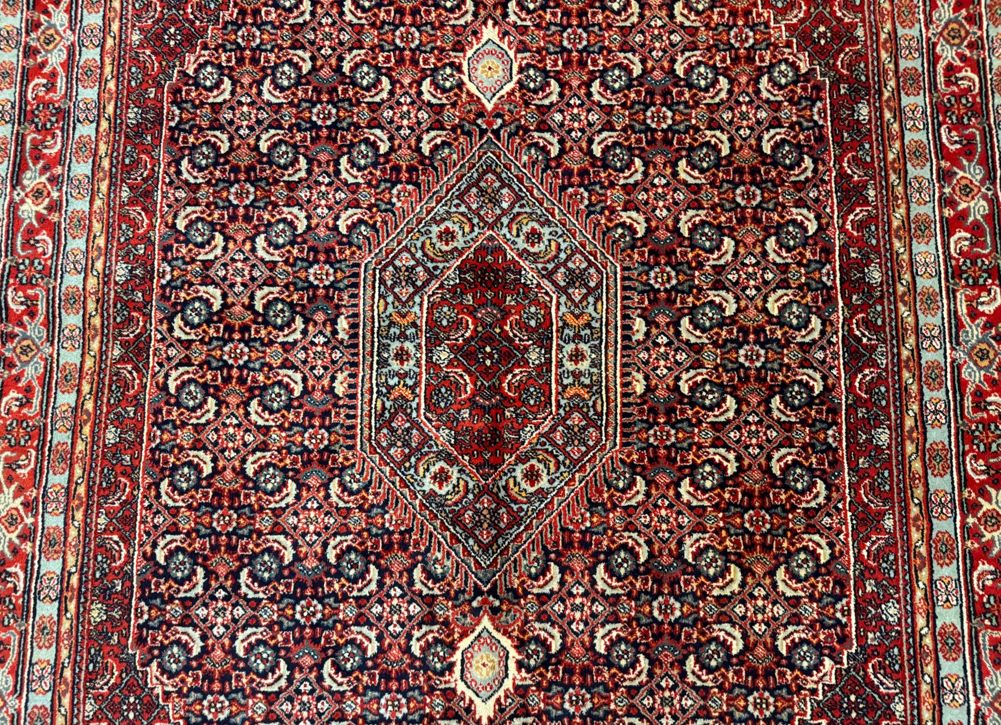 Indo Persian Bijar Rug 6x9, Hand Knotted Wool Carpet by Jewel Rugs