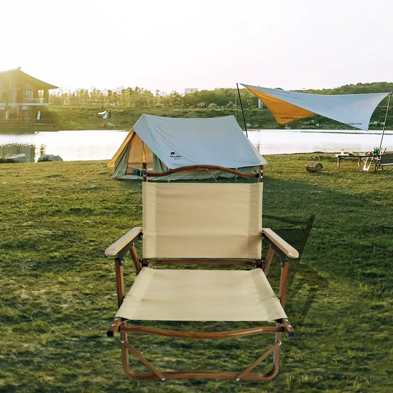 Comfy Foldable And Portable Chair With Armrests, Indoor And Outdoor (Set of 4) - Brown by HouseOfZazla