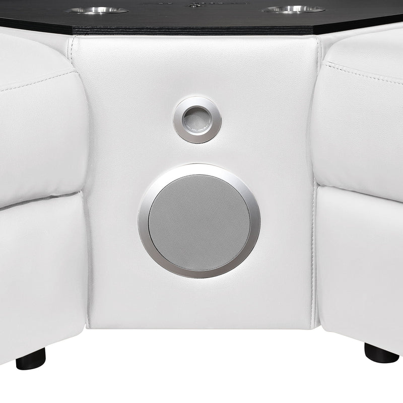 Nova - Sectional With Bluetooth Speaker, LED And Lifting Wine Cabinet by HouseOfZazla