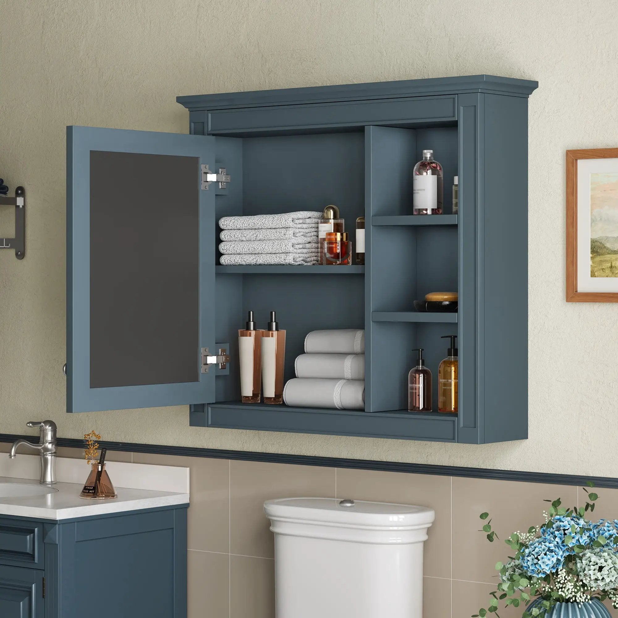 Modern Wall-Mounted Medicine Cabinet With Mirror by Unique Piece Furniture