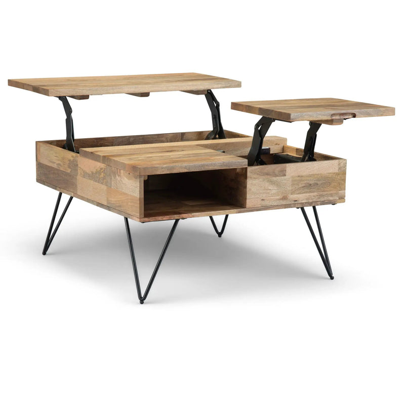 Hunter - Lift Top Square Coffee Table - Natural by HouseOfZazla