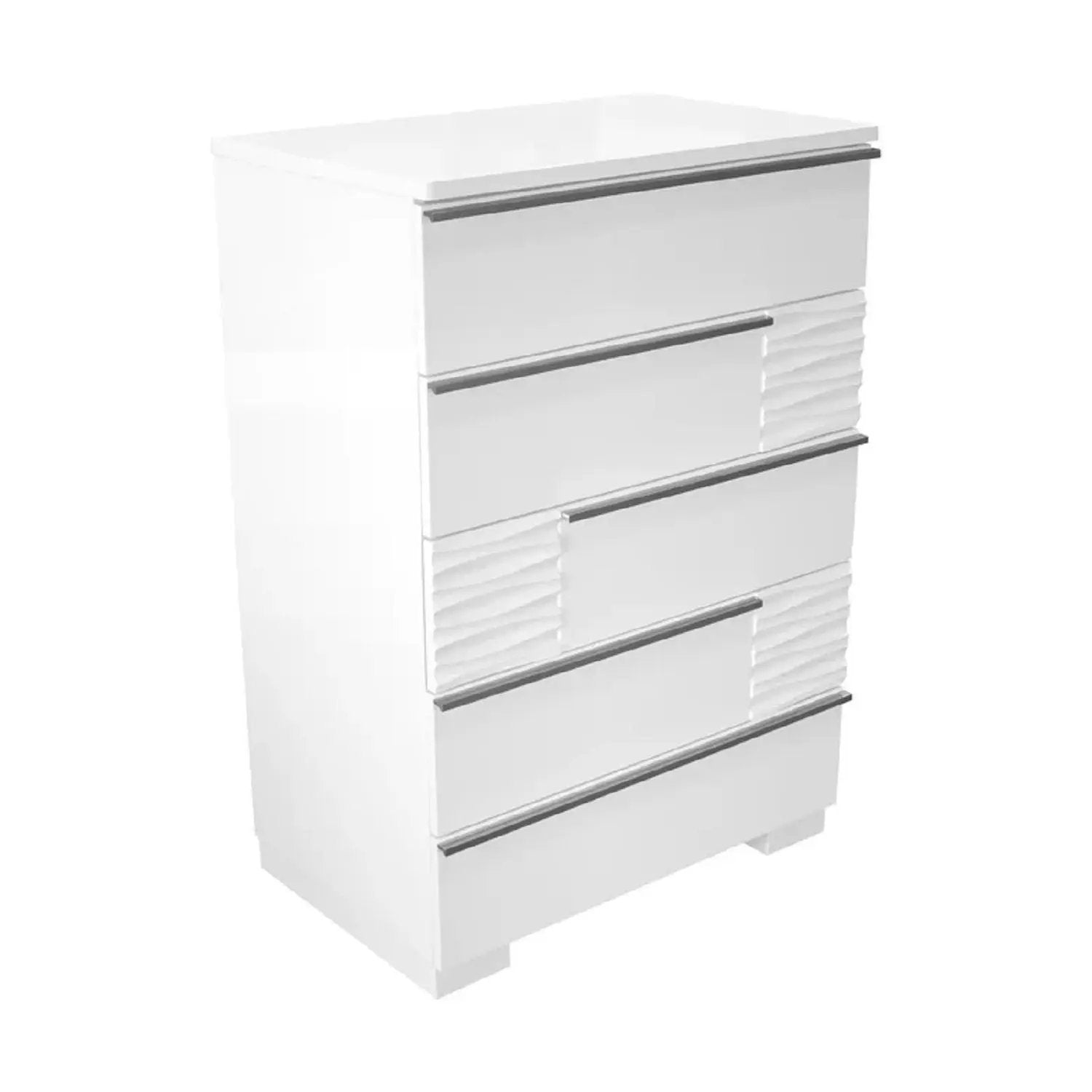 5 Drawer Chest, Bedroom - White by HouseOfZazla
