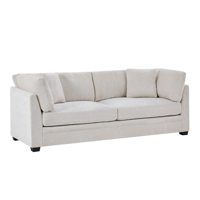 83.5" Modern Flared Arms Sofa (Beige) by HouseOfZazla