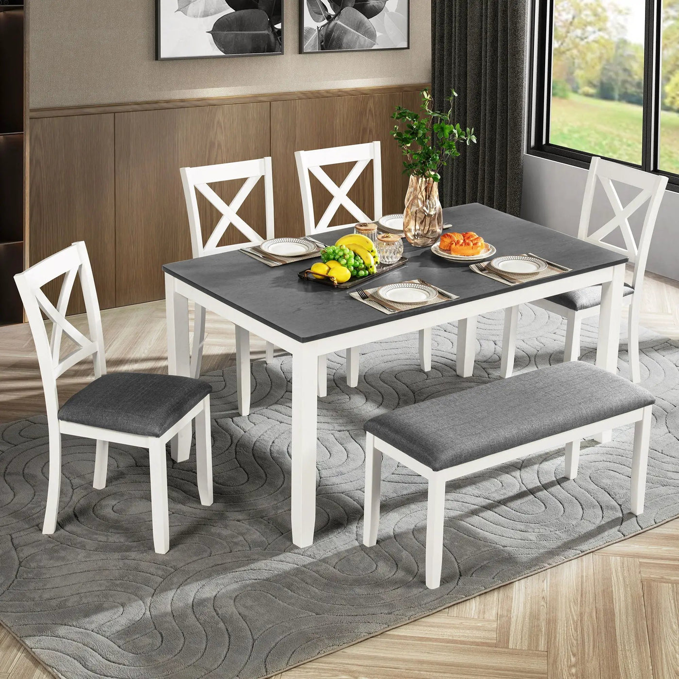 Modern Dining Table Set With Chairs For Kitchen by HouseOfZazla