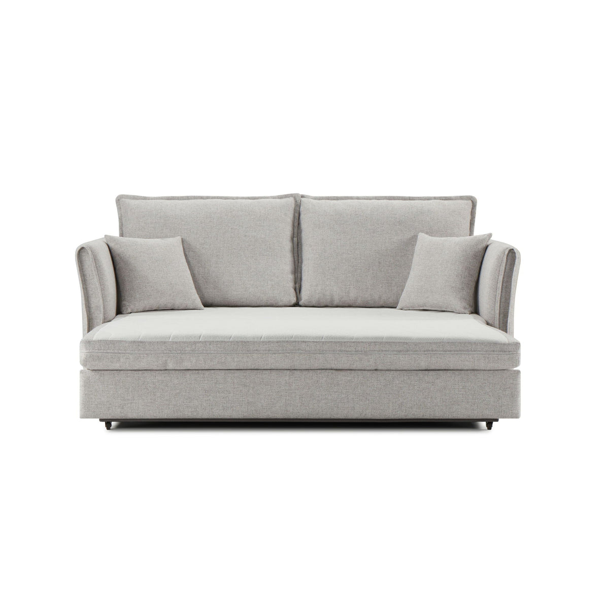 Oren Chenille Sleeper Sectional Sofa with Storage - Gray, photo 4 of 4