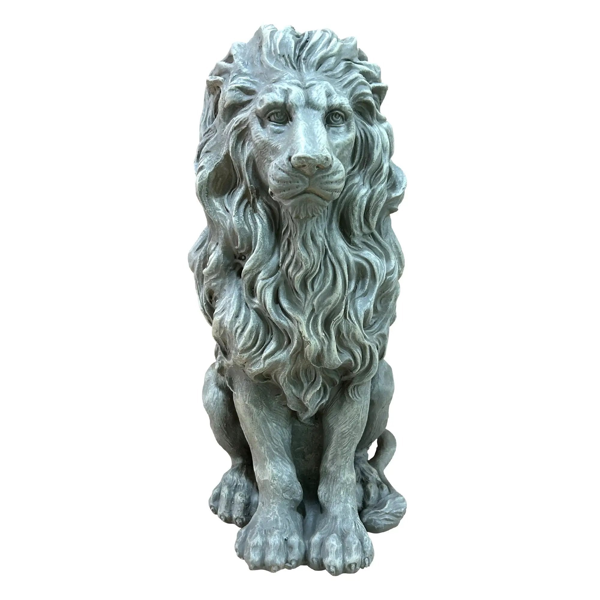 Magnesium Oxide Sitting Lion Statue by HouseOfZazla