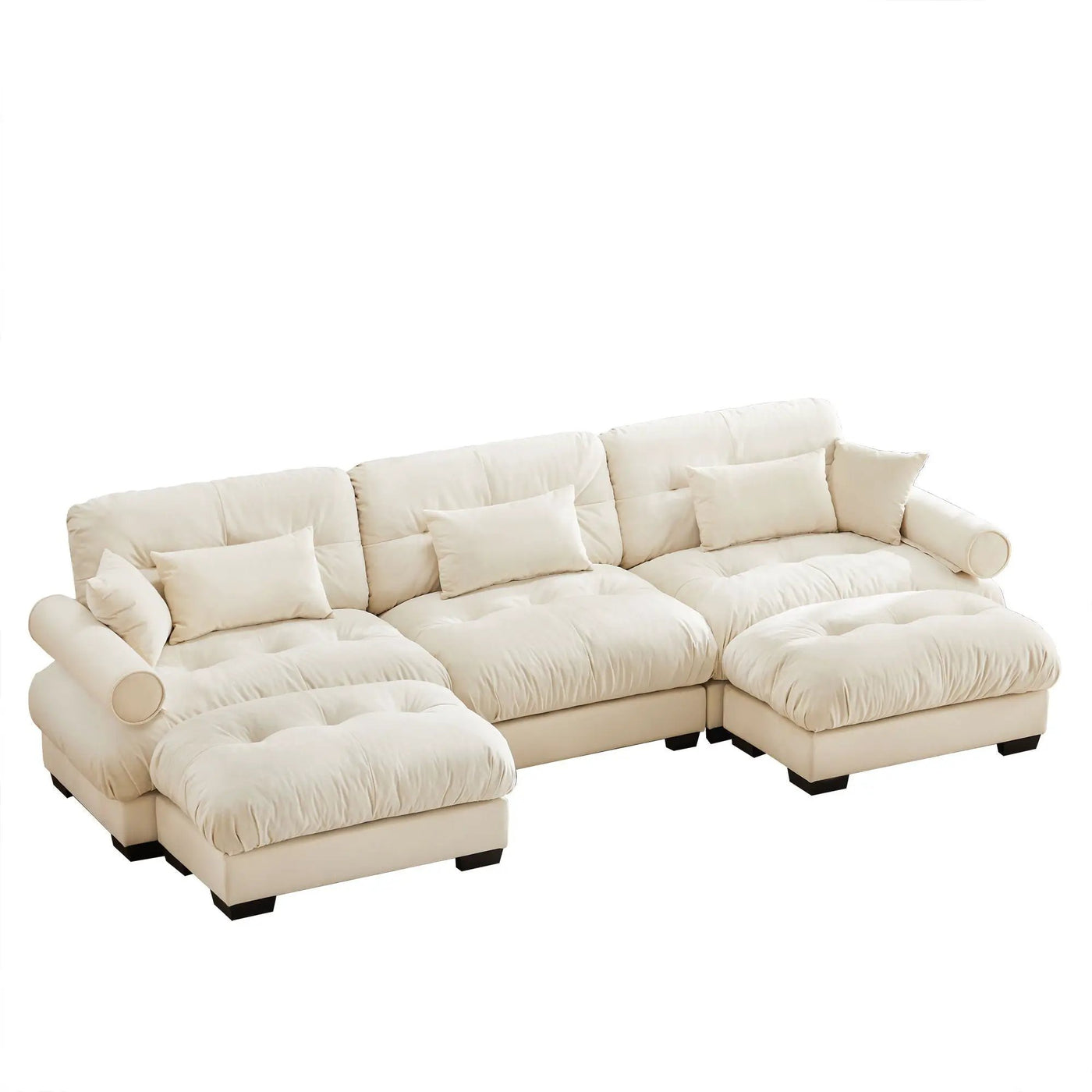 Super Comfort Oversized Modular Sectional Sofa With Movable Ottoman by HouseOfZazla