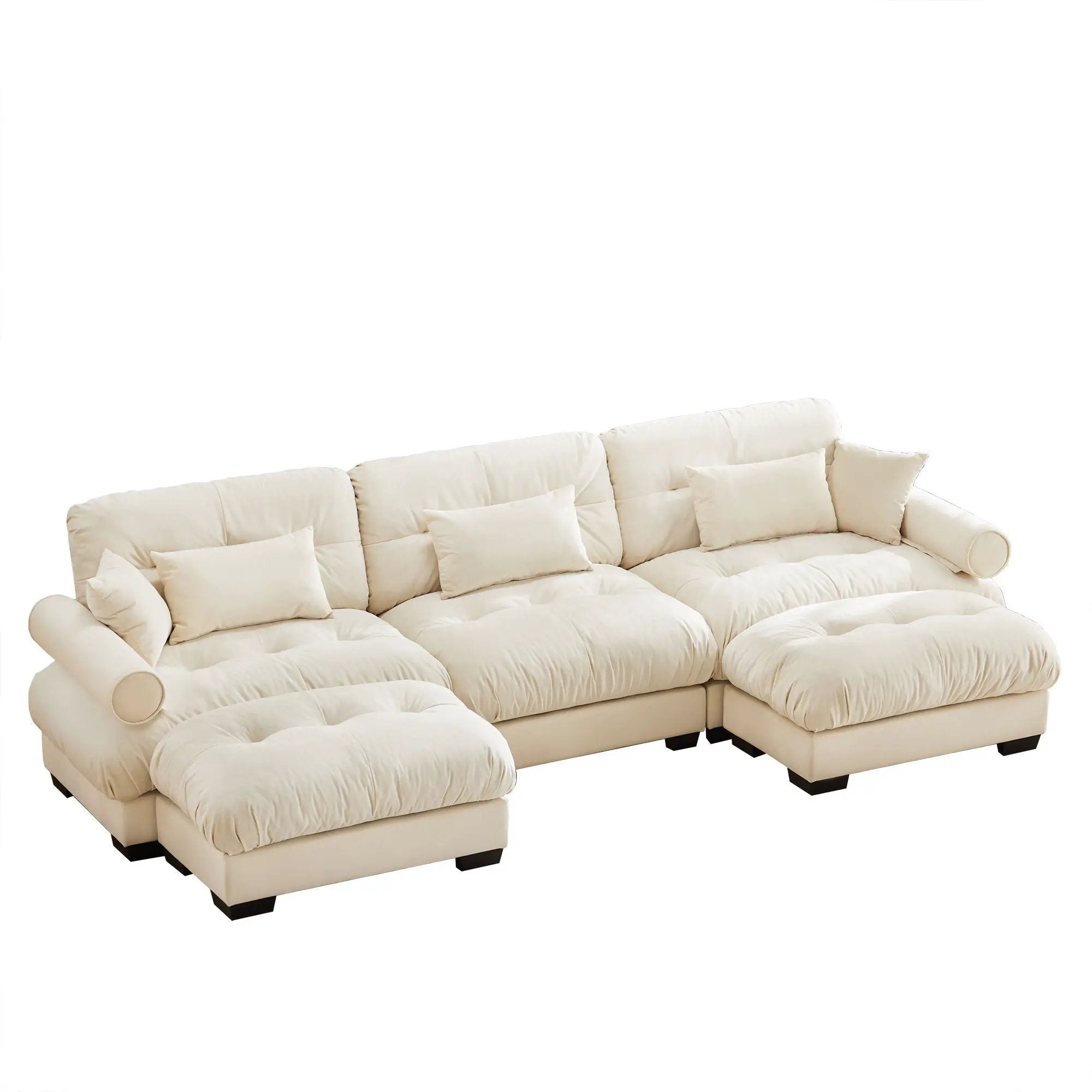 Super Comfort Oversized Modular Sectional Sofa With Movable Ottoman by Unique Piece Furniture