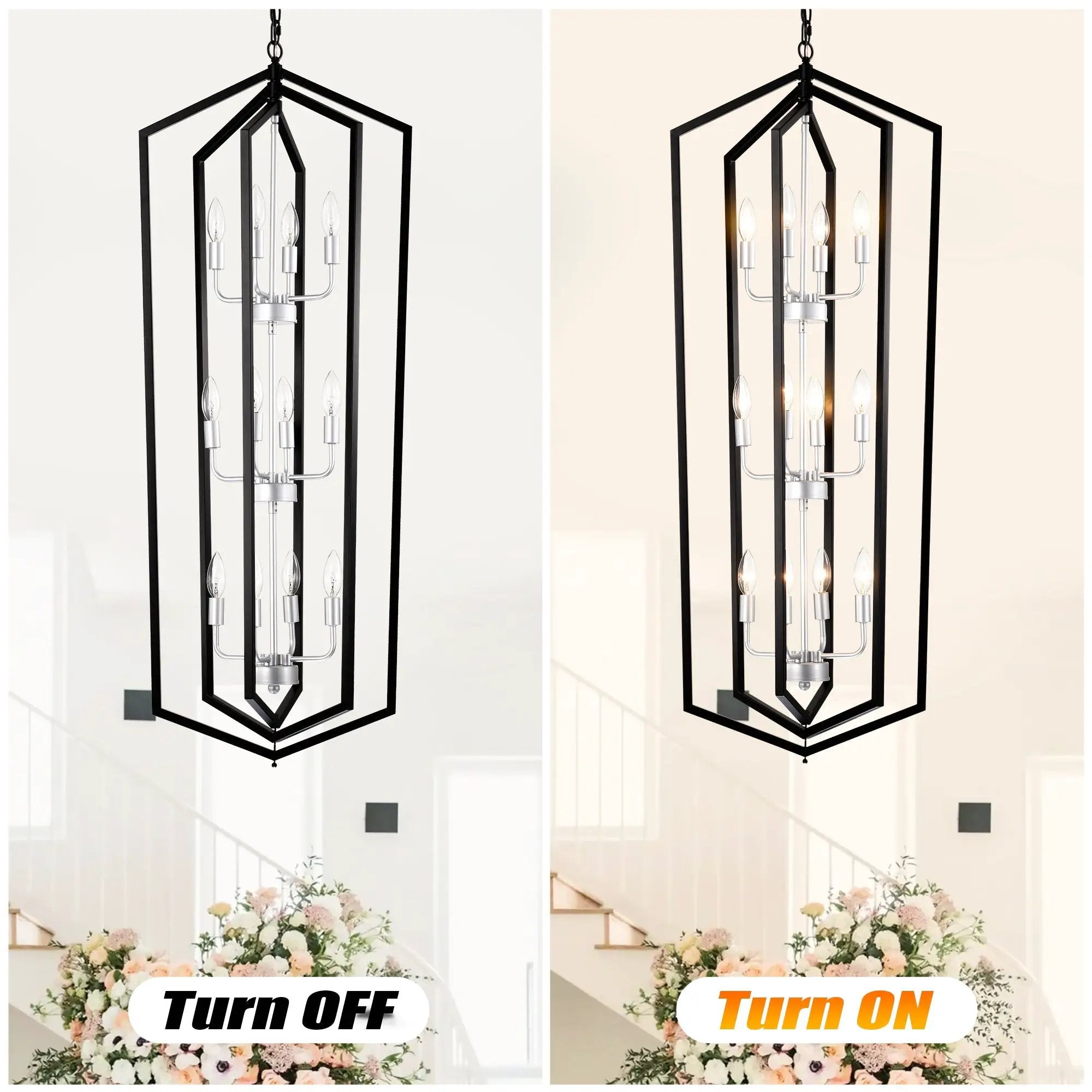12-Light Farmhouse Kitchen Chandeliers, Matte by HouseOfZazla
