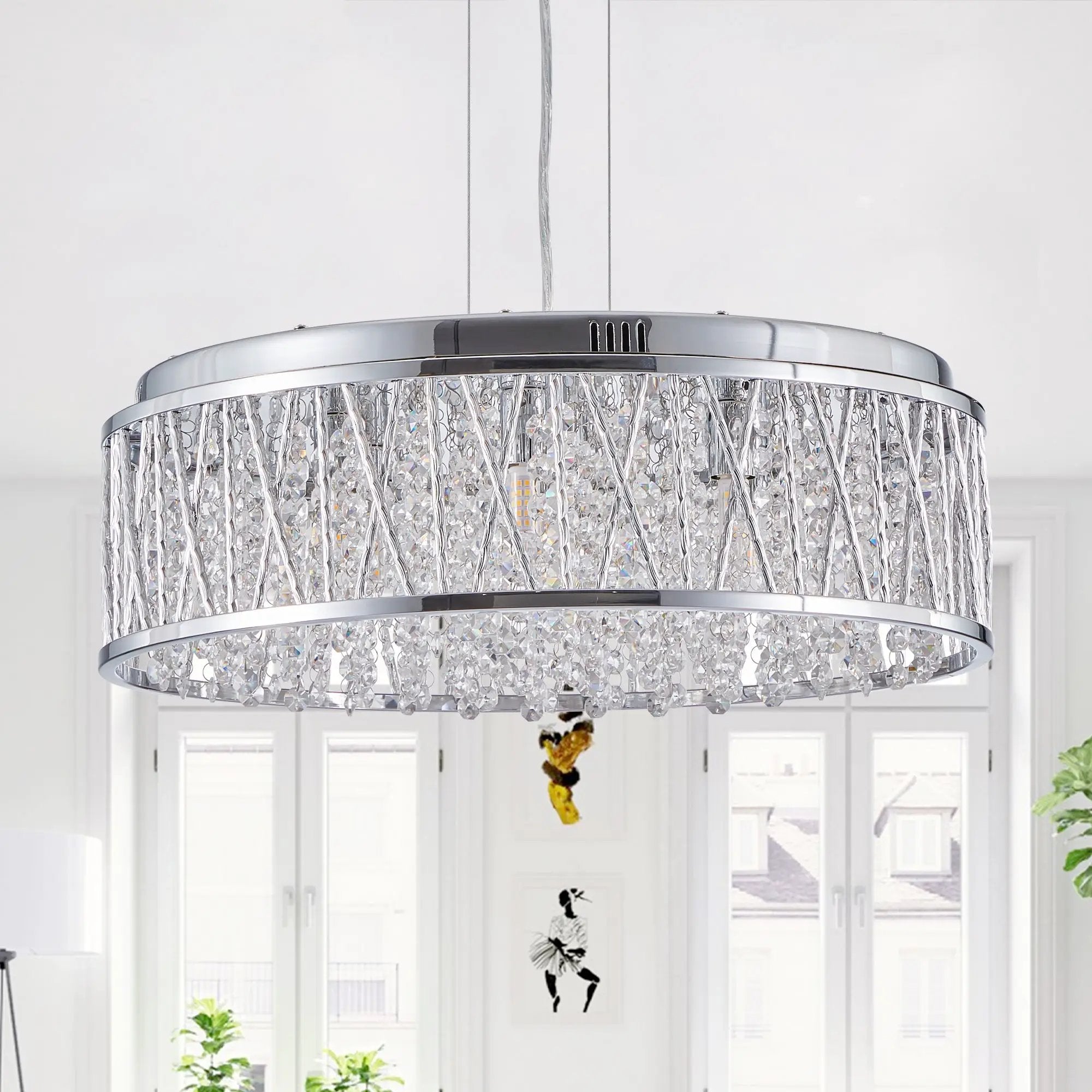 Modern Crystal Chandelier - 19 Inches by HouseOfZazla