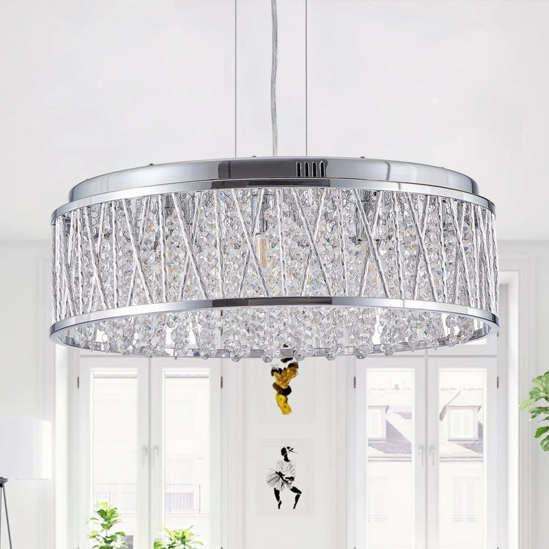 Modern Crystal Chandelier - 19 Inches by HouseOfZazla