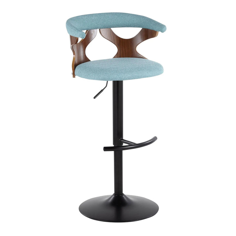 Gardenia - Contemporary Adjustable Barstool, Swivel With Rounded T Footrest (Set of 2) by Unique Piece Furniture