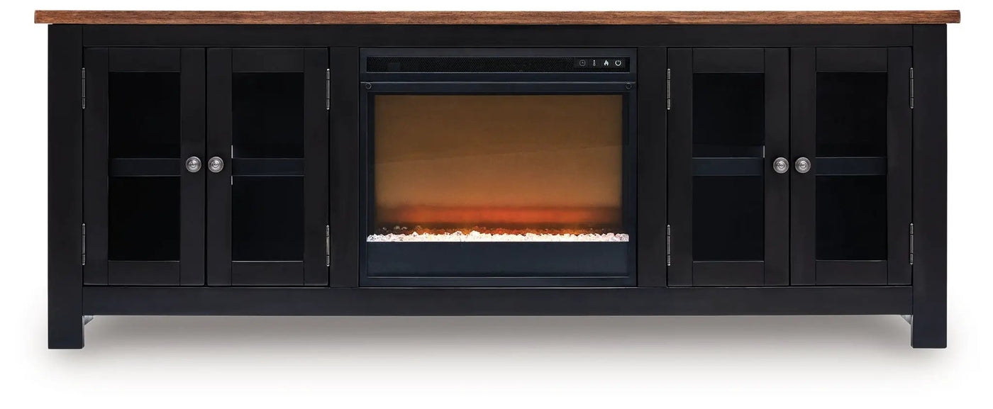 Wildenauer - 76" TV Stand With Electric Fireplace by Unique Piece Furniture