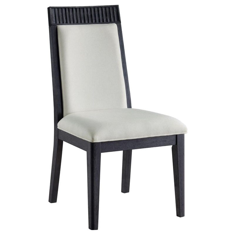 Brookmead Dining Side Chair Ivory and Black (Set of 2) by Unique Piece Furniture